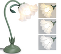 NewAoNaSen Flower Table Lamp Flexible Gooseneck Green Light